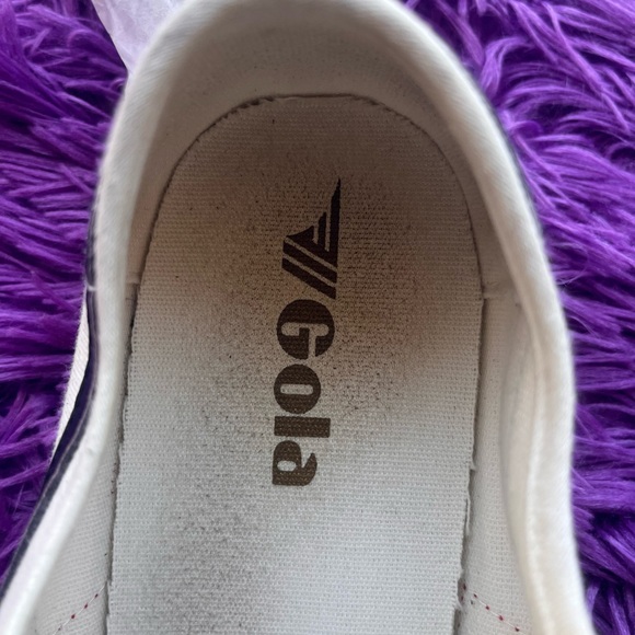 Gola Cream Sneakers with Red and Navy Stripes - Picture 2 of 7